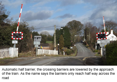 photograph of an automatic half barrier crossing